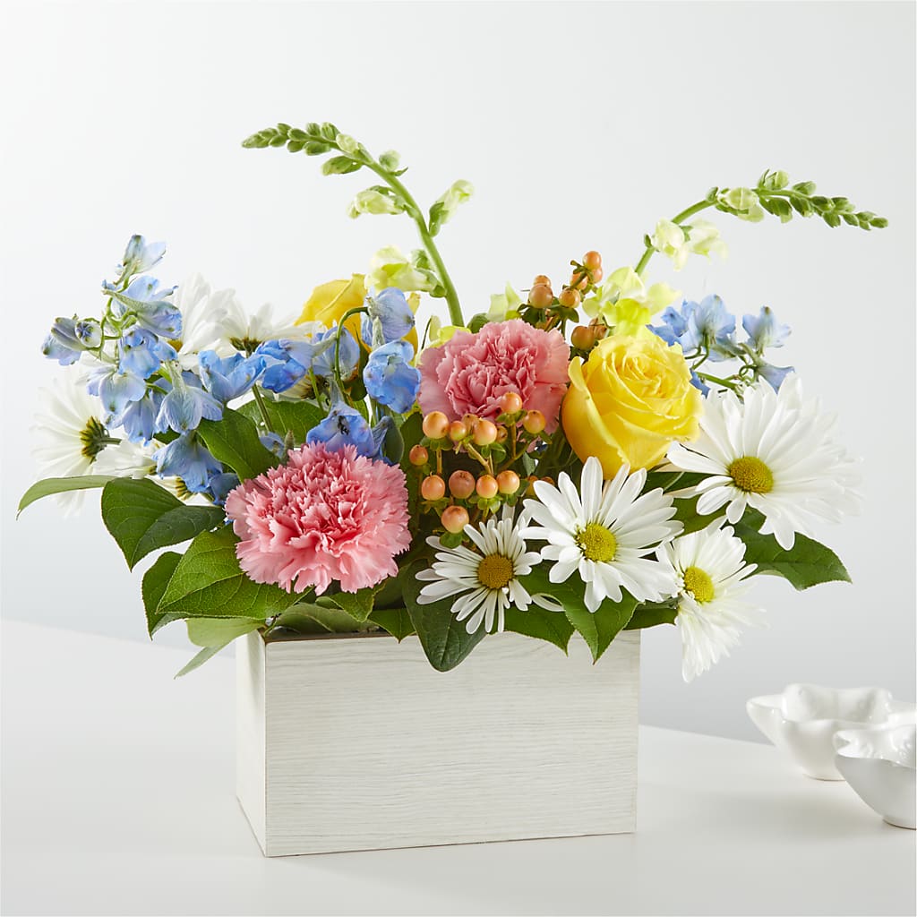 Sun Salutation Box Bouquet – THE LADYBUG FLORAL & GIFTS, Berlin WI
