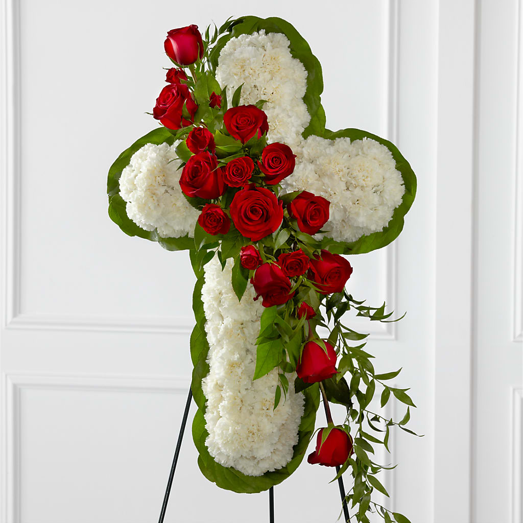 Floral Cross Easel – THE LADYBUG FLORAL & GIFTS, Berlin WI