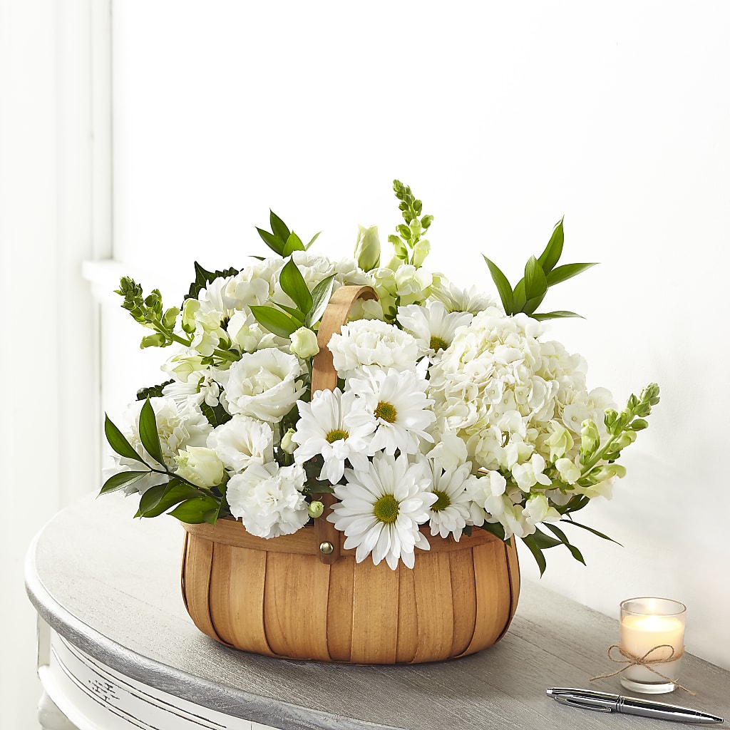 Pure Ivory Basket – THE LADYBUG FLORAL & GIFTS, Berlin WI