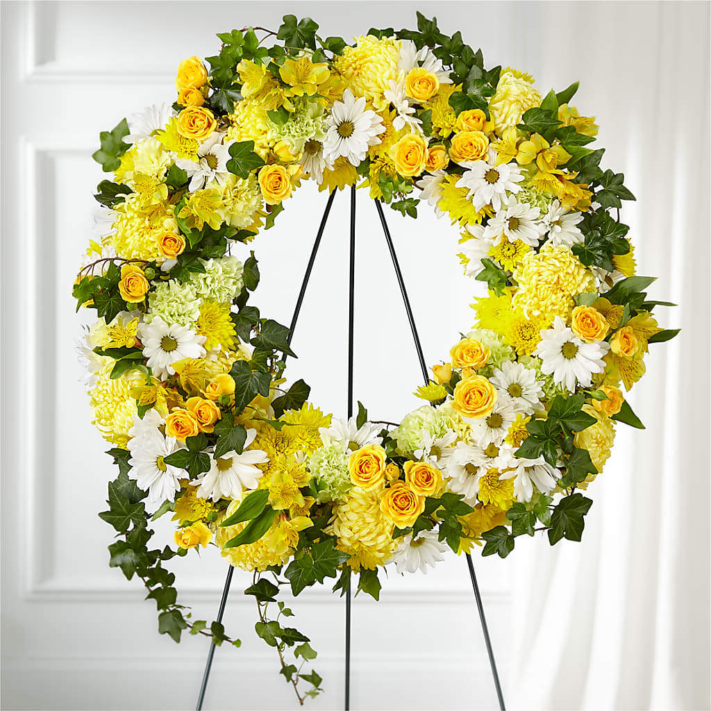 Golden Remembrance Wreath – THE LADYBUG FLORAL & GIFTS, Berlin WI