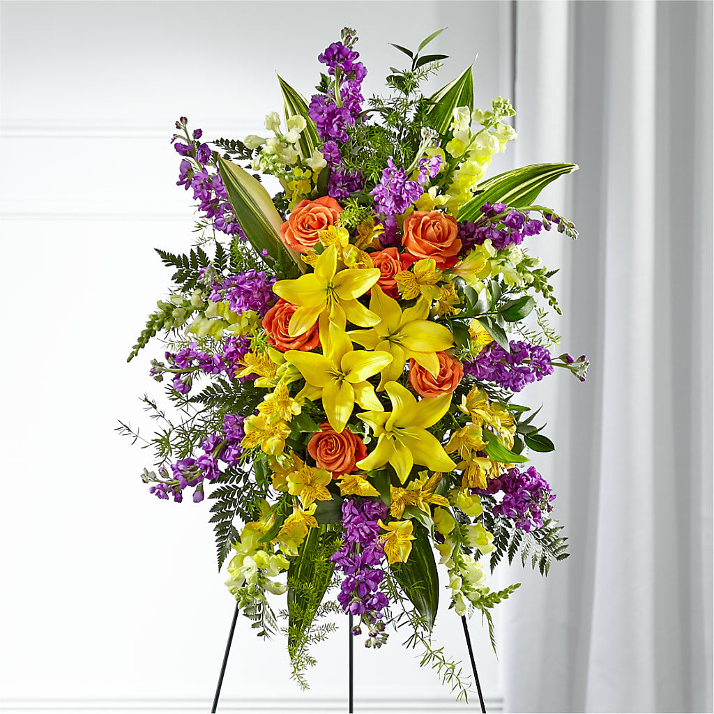 Thoughtful Prayers Standing Spray – THE LADYBUG FLORAL & GIFTS, Berlin WI