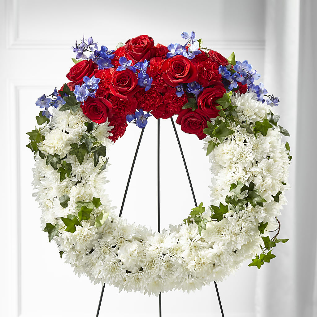 Patriotic Passion Wreath – THE LADYBUG FLORAL & GIFTS, Berlin WI