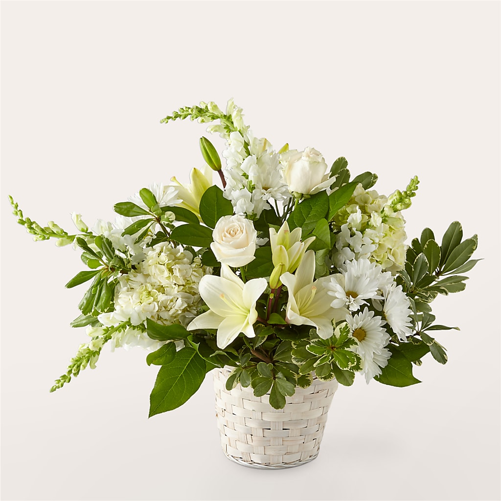 Ivory Elegance Floral Basket – THE LADYBUG FLORAL & GIFTS, Berlin WI
