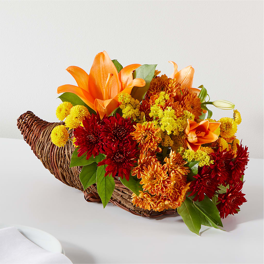 Bouquet of Blessings Cornucopia – THE LADYBUG FLORAL & GIFTS, Berlin WI