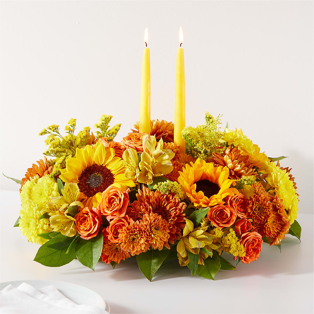 Autumn Harmony Centerpiece – THE LADYBUG FLORAL & GIFTS, Berlin WI