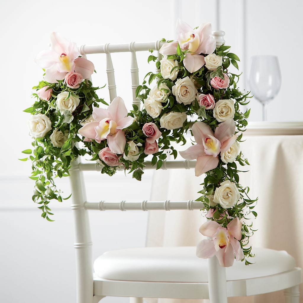 Orchid Rose Chair Décor – THE LADYBUG FLORAL & GIFTS, Berlin WI