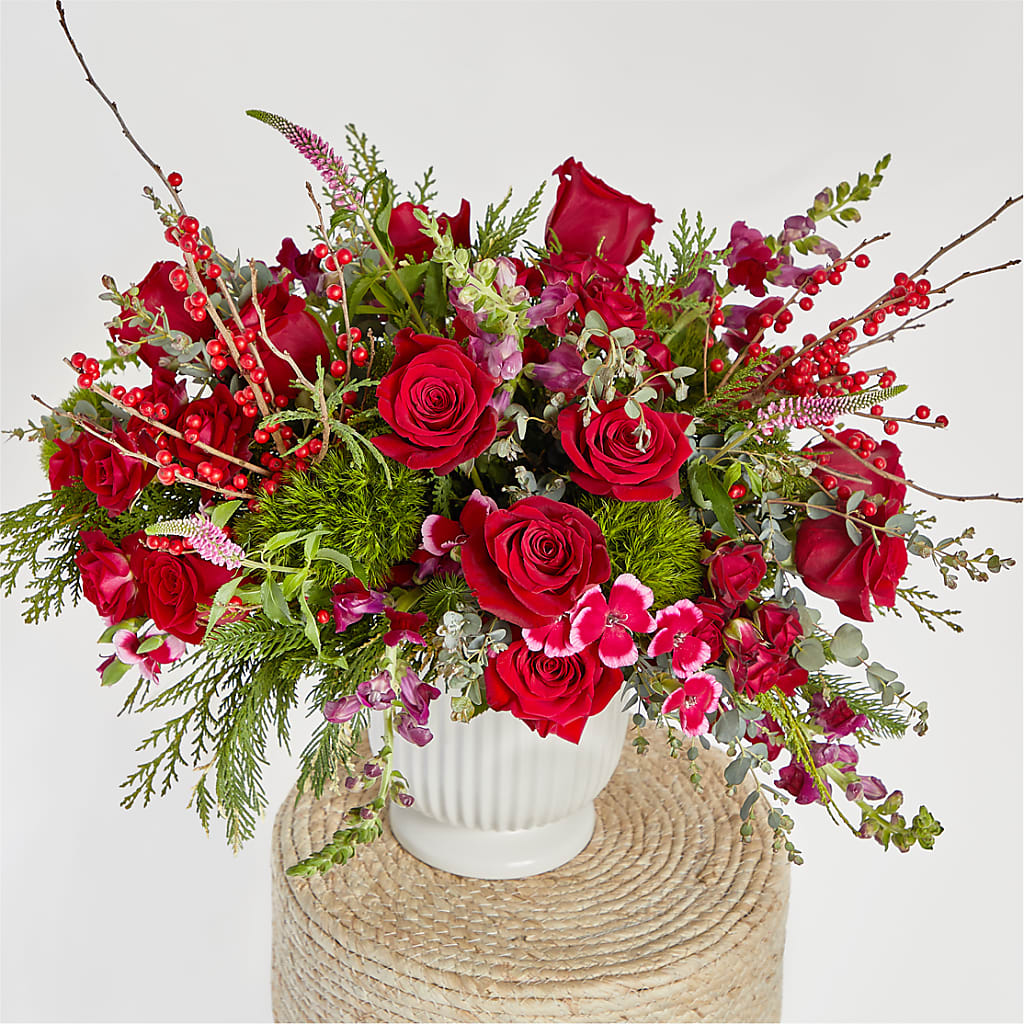 Big Red Bow Bouquet – THE LADYBUG FLORAL & GIFTS, Berlin WI