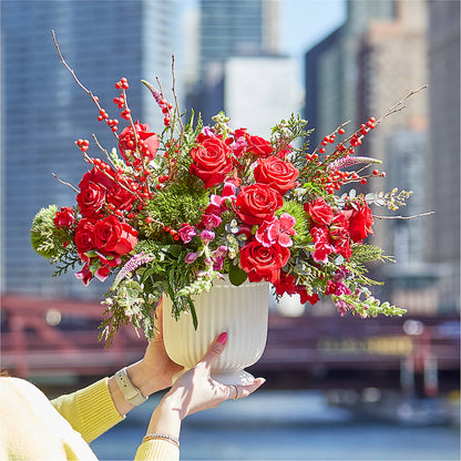 Big Red Bow Bouquet – THE LADYBUG FLORAL & GIFTS, Berlin WI