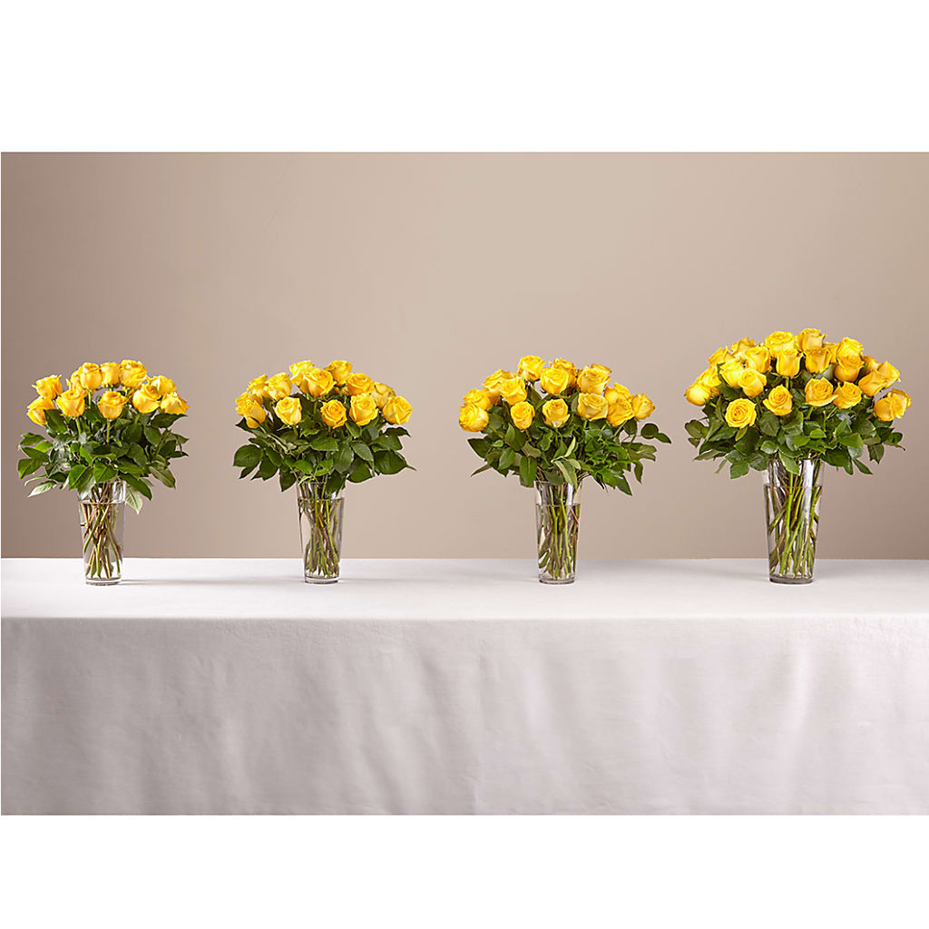 Long Stem Yellow Rose Bouquet – THE LADYBUG FLORAL & GIFTS, Berlin WI