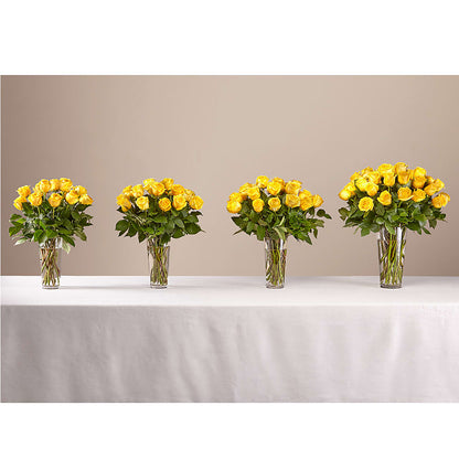 Long Stem Yellow Rose Bouquet – THE LADYBUG FLORAL & GIFTS, Berlin WI