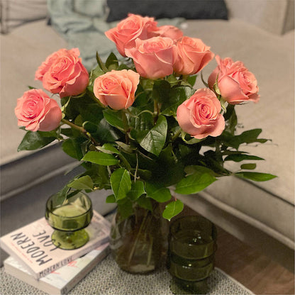 Long Stem Pink Rose Bouquet – THE LADYBUG FLORAL & GIFTS, Berlin WI