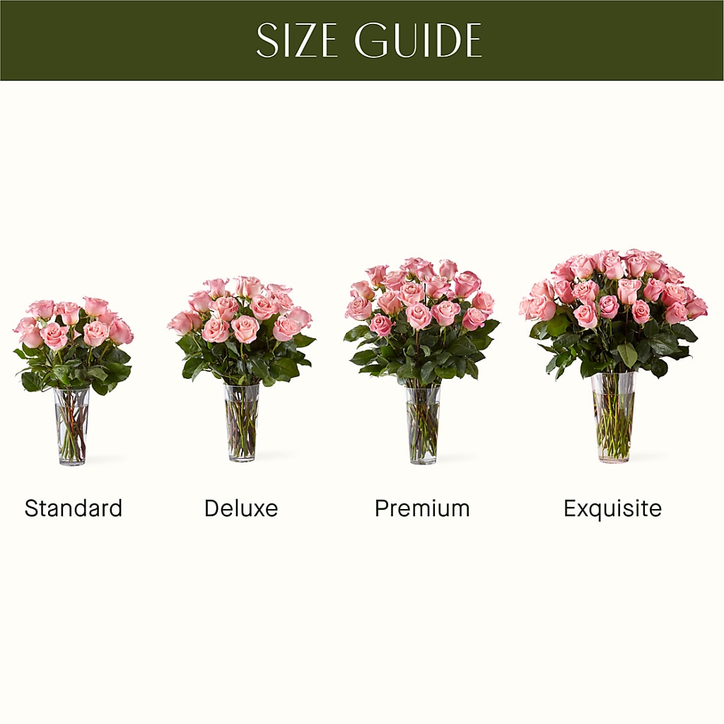 Long Stem Pink Rose Bouquet – THE LADYBUG FLORAL & GIFTS, Berlin WI