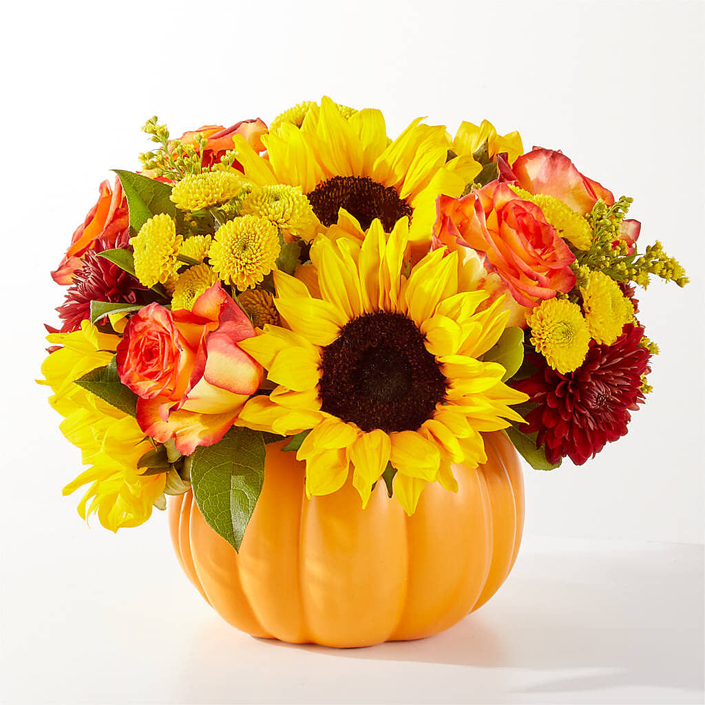 Golden Gourd Pumpkin Bouquet – THE LADYBUG FLORAL & GIFTS, Berlin WI