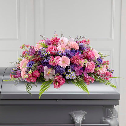 Glorious Garden Casket Spray – THE LADYBUG FLORAL & GIFTS, Berlin WI