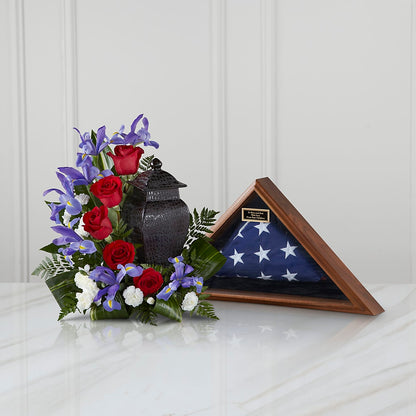 Patriotic Tribute Arrangement – THE LADYBUG FLORAL & GIFTS, Berlin WI