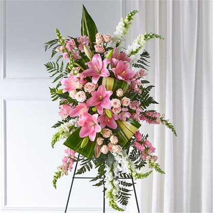 Elegant Embrace Standing Spray – THE LADYBUG FLORAL & GIFTS, Berlin WI
