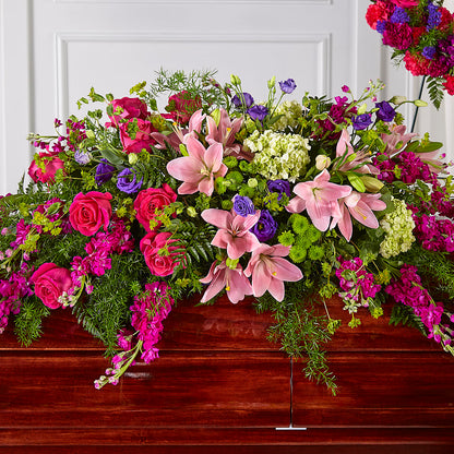 Radiant Tribute Casket Spray – THE LADYBUG FLORAL & GIFTS, Berlin WI