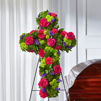 Tribute Rose Floral Cross – THE LADYBUG FLORAL & GIFTS, Berlin WI