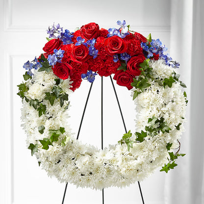 Patriotic Passion Wreath – THE LADYBUG FLORAL & GIFTS, Berlin WI