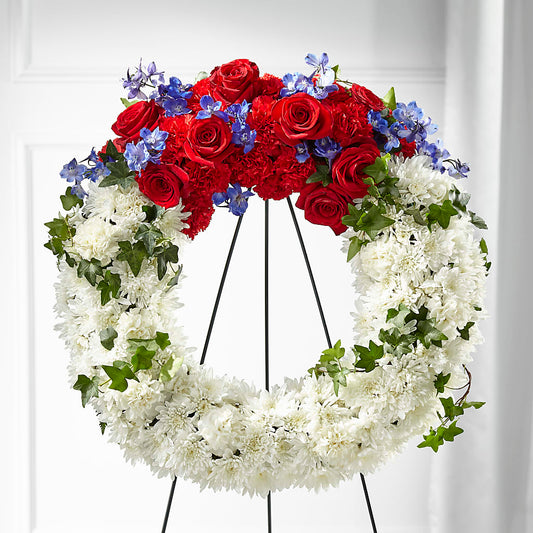 Patriotic Passion Wreath – THE LADYBUG FLORAL & GIFTS, Berlin WI