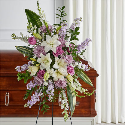 Grateful Hearts Standing Spray – THE LADYBUG FLORAL & GIFTS, Berlin WI