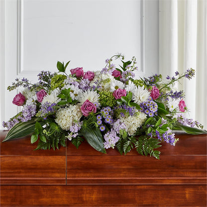 Meadows of Serenity Casket Spray – THE LADYBUG FLORAL & GIFTS, Berlin WI