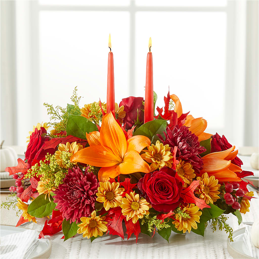Autumn's Embrace Centerpiece – THE LADYBUG FLORAL & GIFTS, Berlin WI