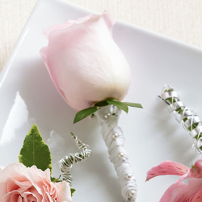 Pink Rose Boutonniere – THE LADYBUG FLORAL & GIFTS, Berlin WI