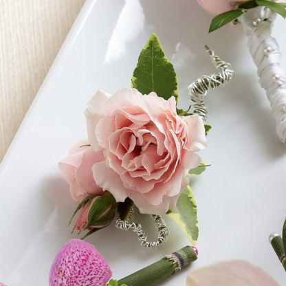 Pink Spray Rose Boutonniere – THE LADYBUG FLORAL & GIFTS, Berlin WI