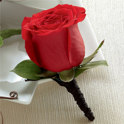 Red Rose Boutonniere – THE LADYBUG FLORAL & GIFTS, Berlin WI