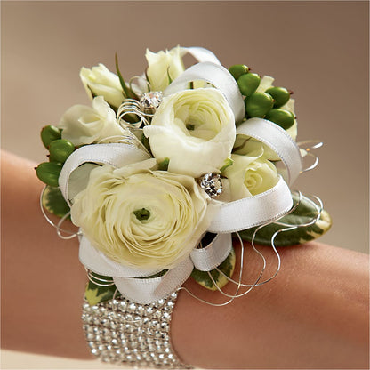 White Wedding Corsage – THE LADYBUG FLORAL & GIFTS, Berlin WI